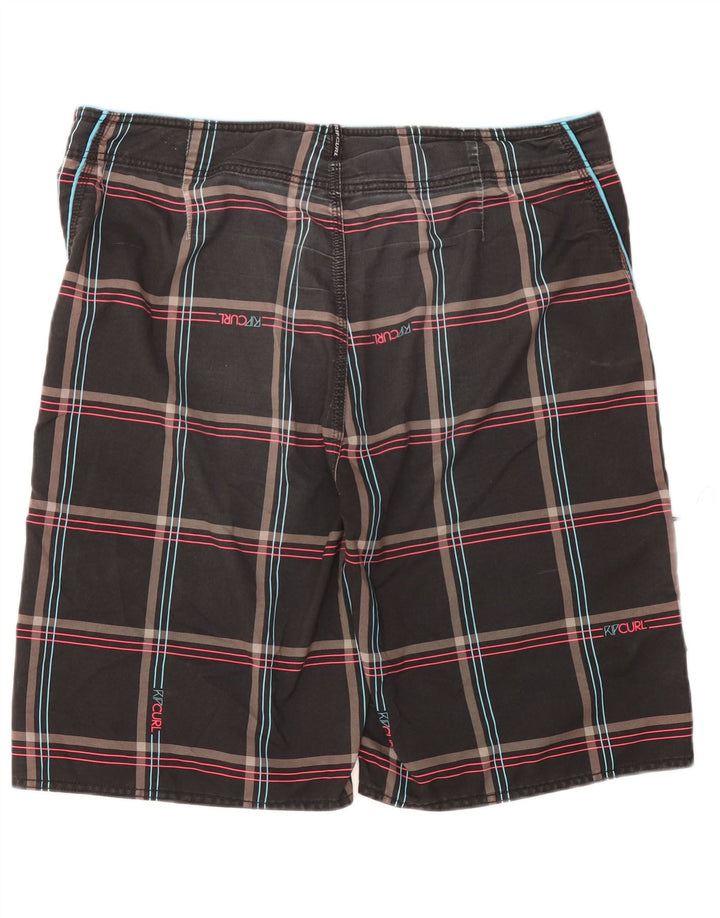 Мужские шорты для плавания с рисунком Rip Curl, XL, серые в клетку