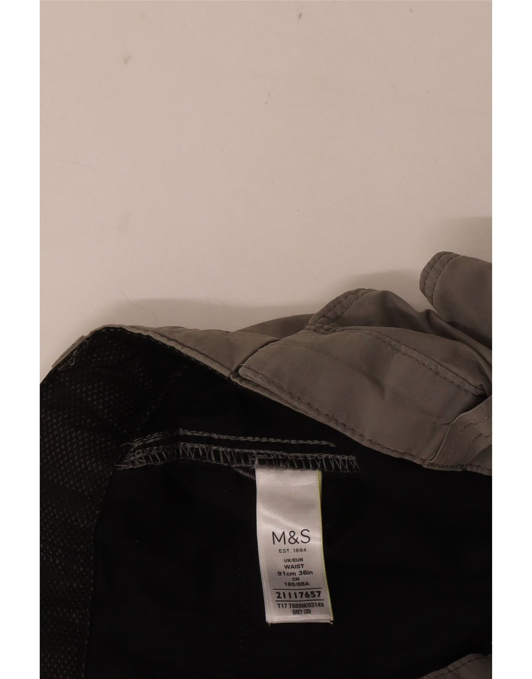 Мужские шорты карго Marks & Spencer W36, большие серые, хлопок