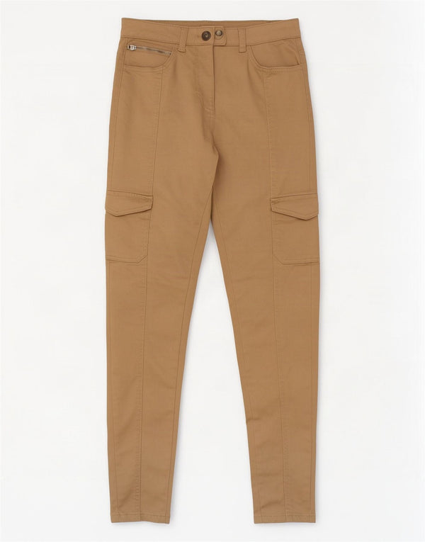 Женские брюки карго скинни M&Co UK 8, маленькие W26 L28, бежевый хлопок