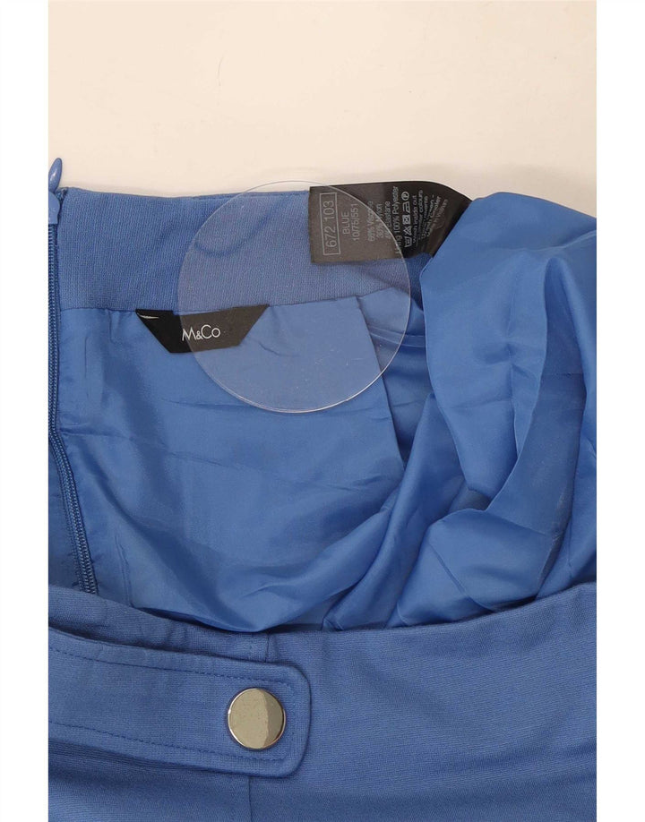 Женская прямая юбка M&Co UK 12 Medium W30 Синяя вискоза