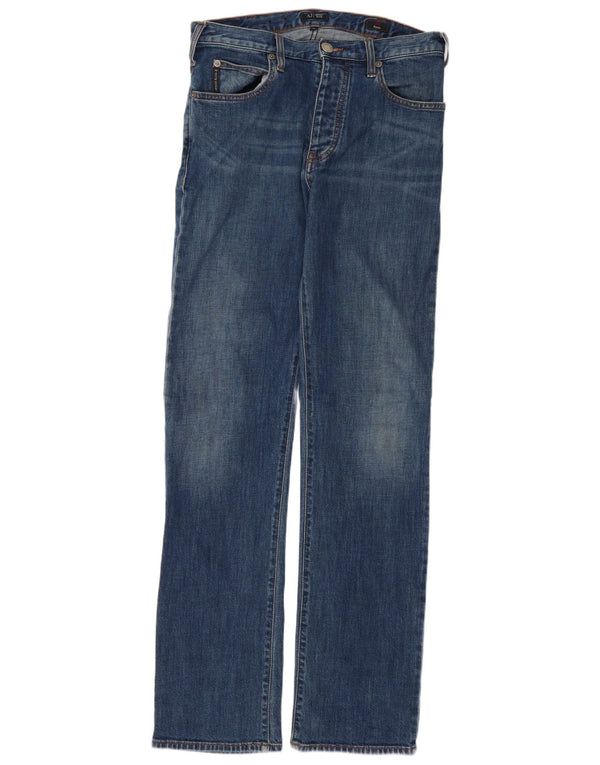 Мужские прямые джинсы Armani W30 L32 синие, хлопок