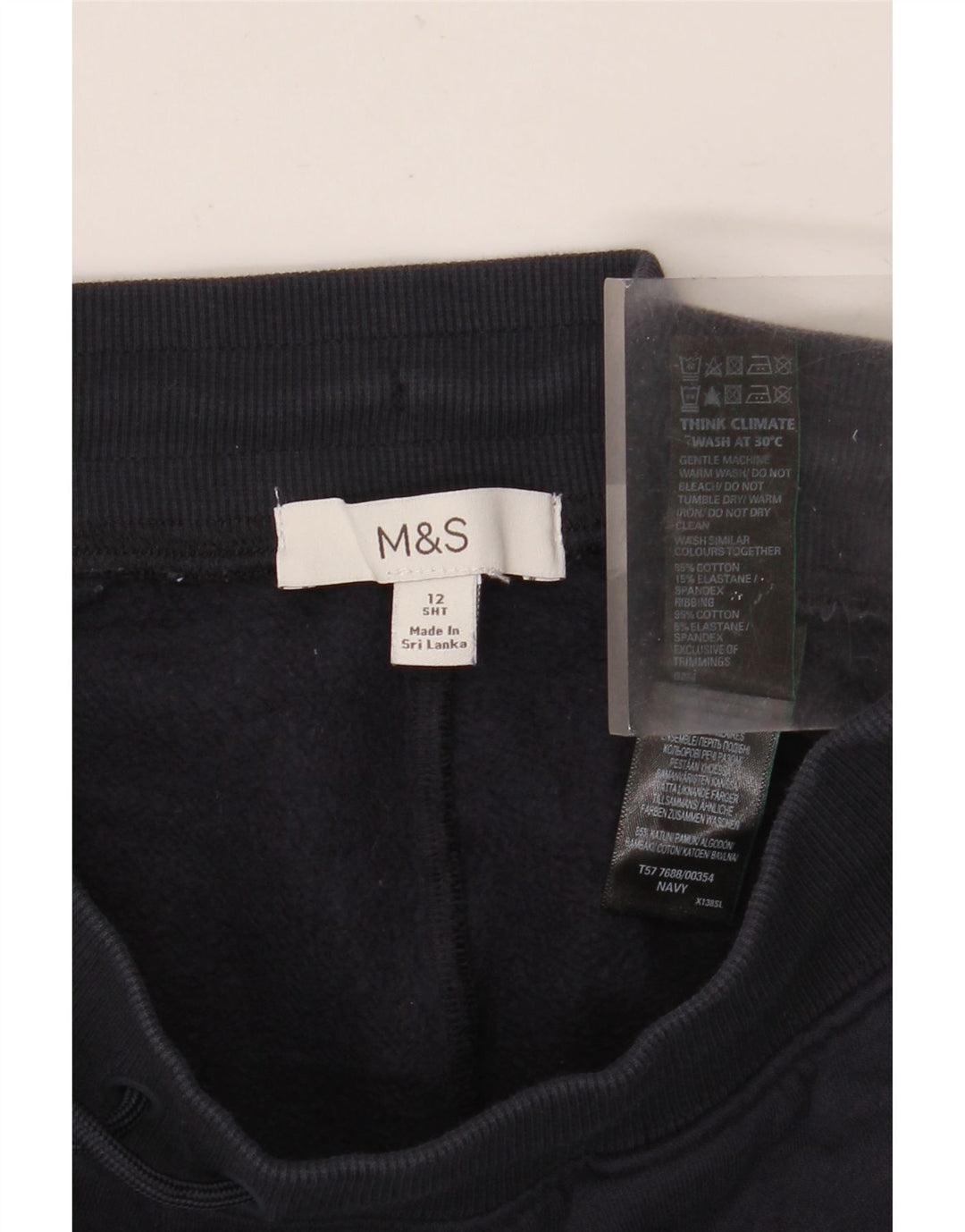 Женские спортивные брюки MARKS & SPENCER UK 12, средний темно-синий, хлопок