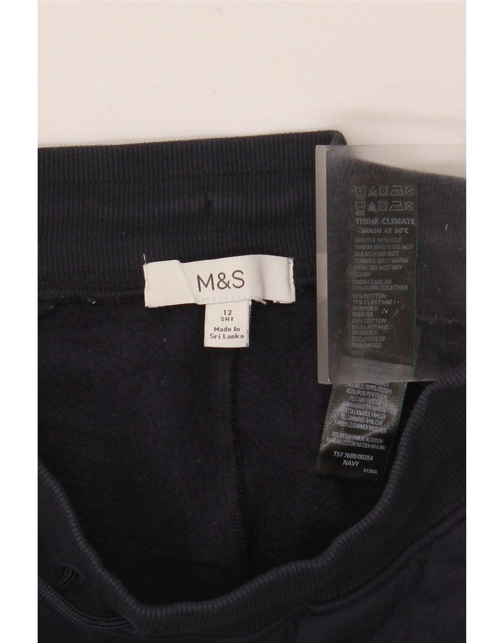 Женские спортивные брюки MARKS & SPENCER UK 12, средний темно-синий, хлопок