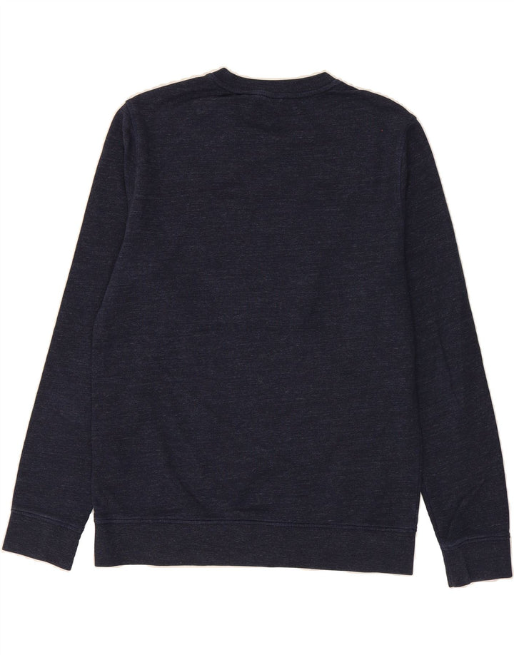 HUGO BOSS Boys Graphic Sweatshirt Jumper 15-16 Years Large Navy Blue Vintage Hugo Boss and Second-Hand Hugo Boss from Messina Hembry 