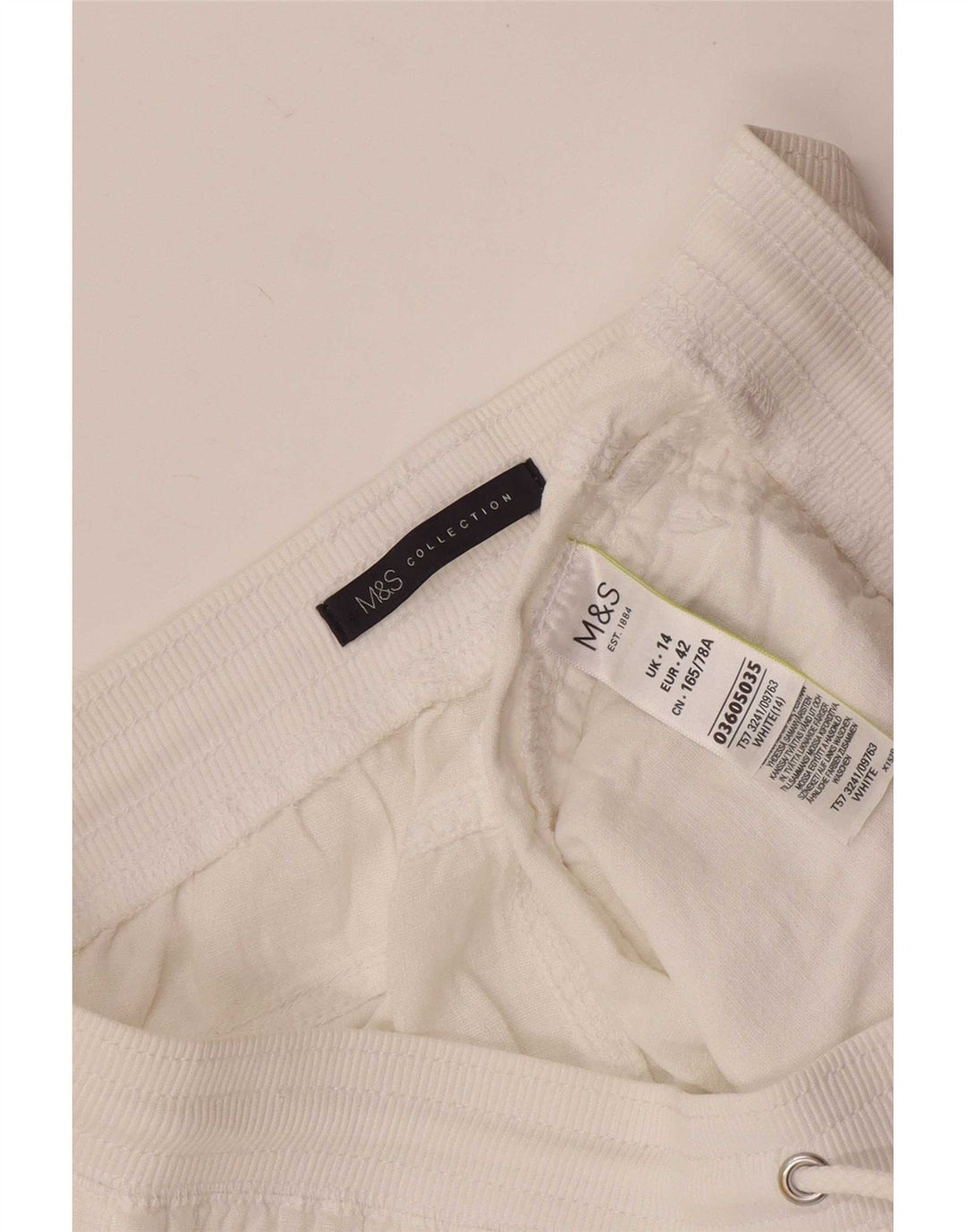 Женские шорты Marks & Spencer UK 14, большие, W32, белые льняные