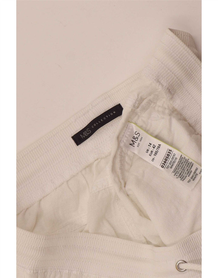 Женские шорты Marks & Spencer UK 14, большие, W32, белые льняные