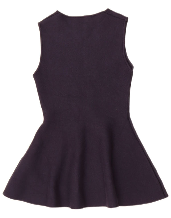 Женская туника оверсайз без рукавов Zara UK 10, маленький размер, темно-синий, вискоза