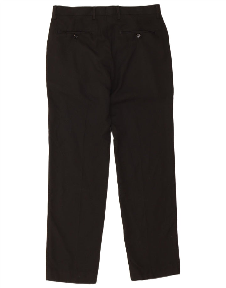 Женские прямые брюки чинос Marks & Spencer W32 L31, черные, полиэстер