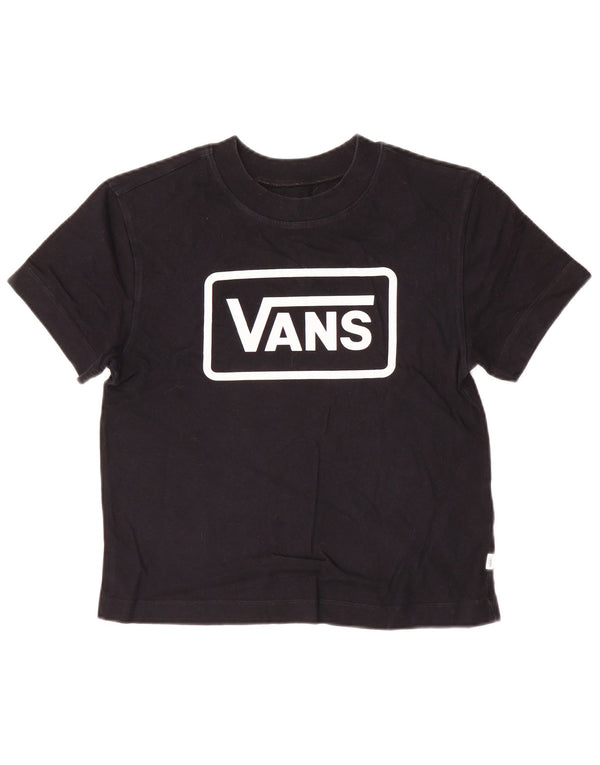 Женская футболка с рисунком Vans Top UK 10, маленькая, черный хлопок