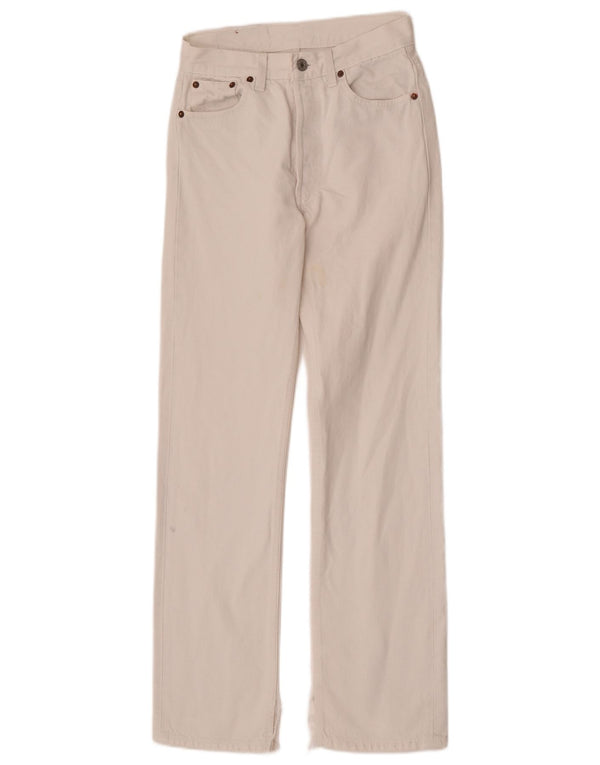 Женские прямые джинсы Levi's 501 W28 L32, белый хлопок