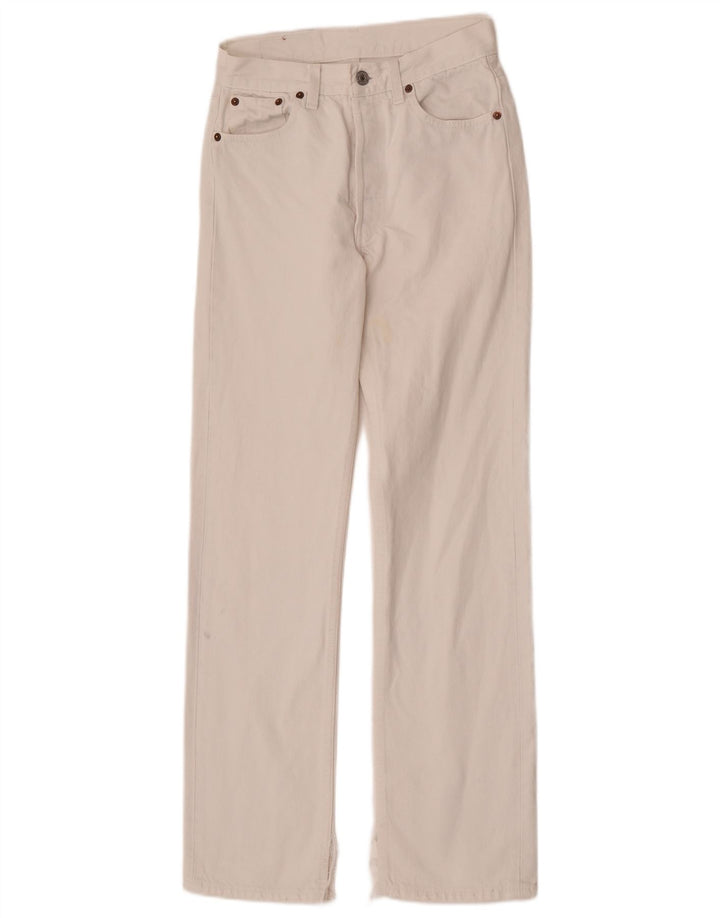 Женские прямые джинсы Levi's 501 W28 L32, белый хлопок
