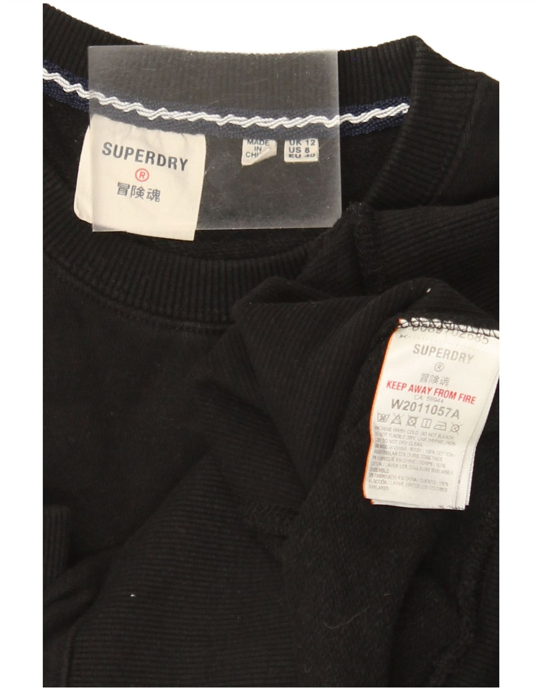 Женский джемпер с рисунком Superdry UK 12, средний черный, с цветными блоками