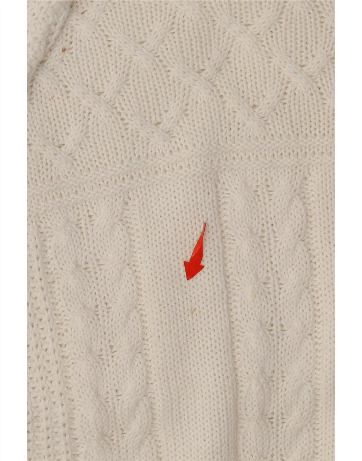 ВИНТАЖНЫЙ женский джемпер с вырезом «лодочка», Великобритания 14, большой белый цвет