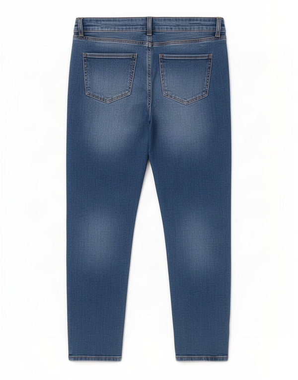 Женские узкие джинсы M&Co UK 16, большие размеры W36 L29, синие, хлопок