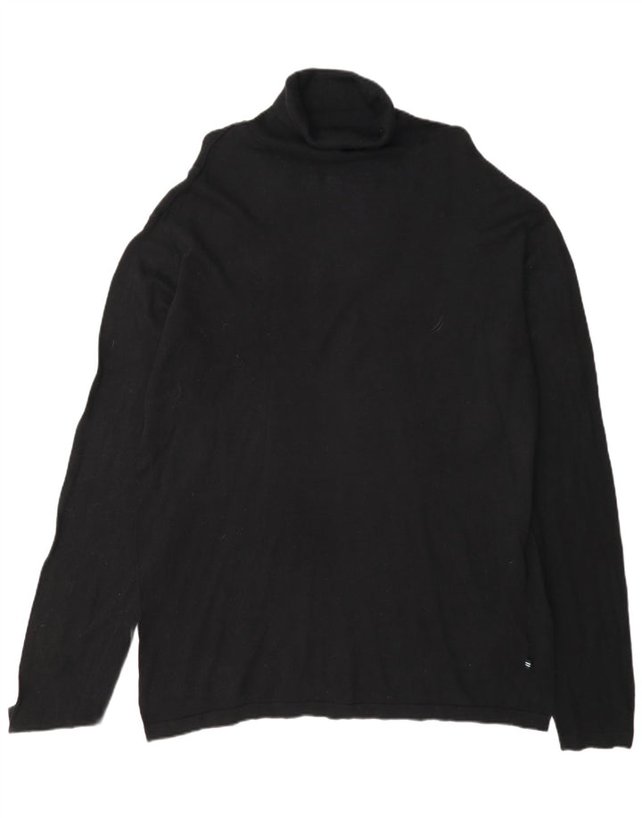 Мужской свитер Nautica с высоким воротником 2XL, черный хлопок