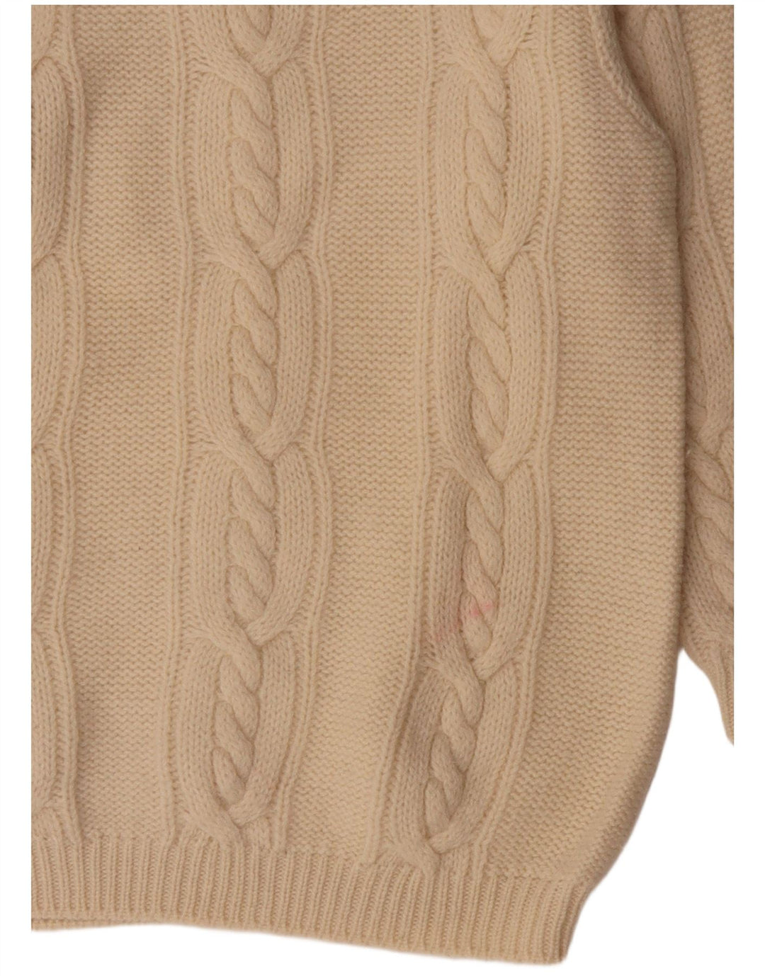 Женский джемпер с высоким воротником Benetton UK 14, большой размер, белая шерсть