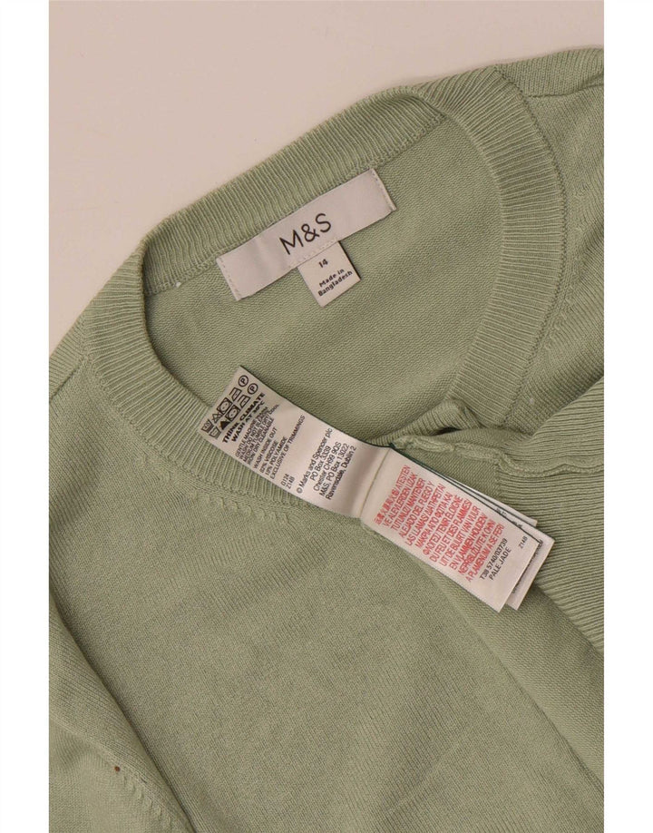 Женский кардиган Marks & Spencer UK 14, средний зеленый вискоза