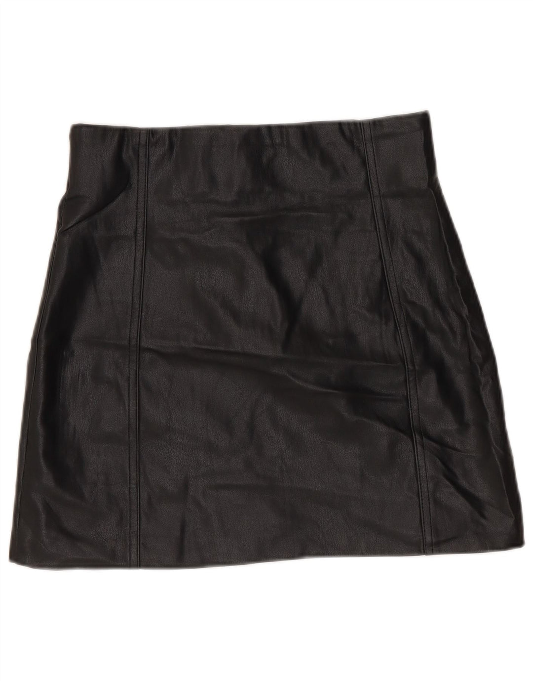 Женская мини-юбка Zara из искусственной кожи, маленькая W26, черная, из полиуретана