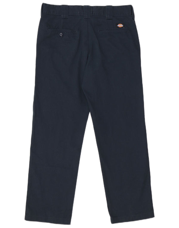 Женские узкие прямые повседневные брюки Dickies W34 L32 темно-синего цвета из полиэстера