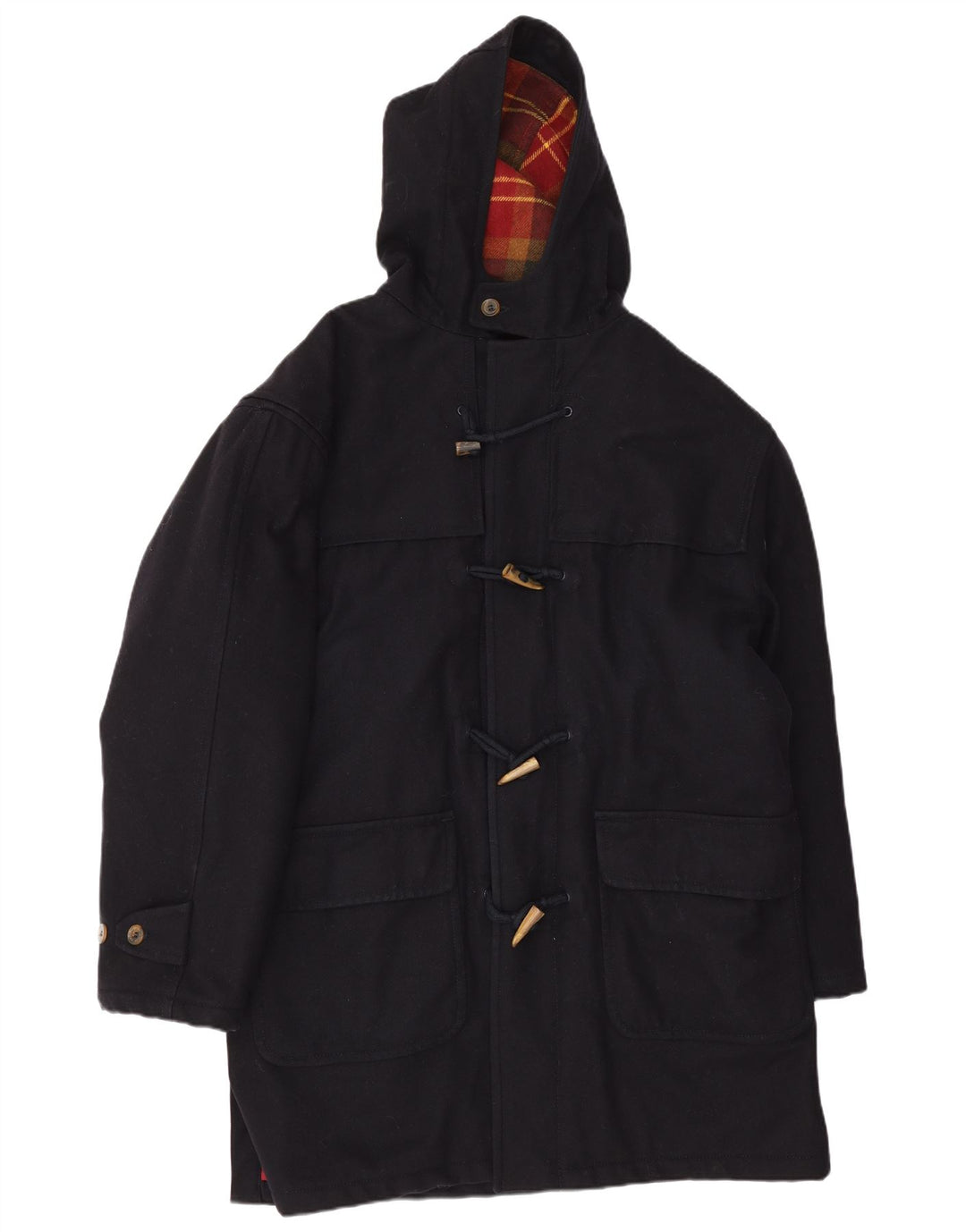 Мужской дафлкот Ivy Oxford с капюшоном IT 54 2XL Черный Полиэстер