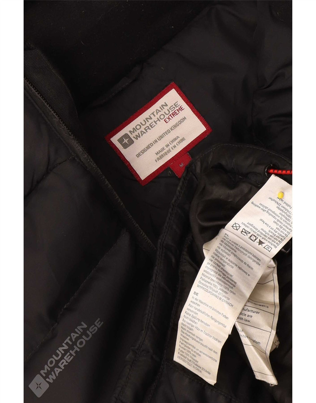 Мужская утепленная куртка с капюшоном Mountain Warehouse UK 38, средний черный нейлон