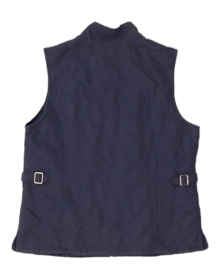 ORVIS Womens Quilted Gilet UK 14 Medium Navy Blue Polyester Vintage Orvis and Second-Hand Orvis from Messina Hembry 