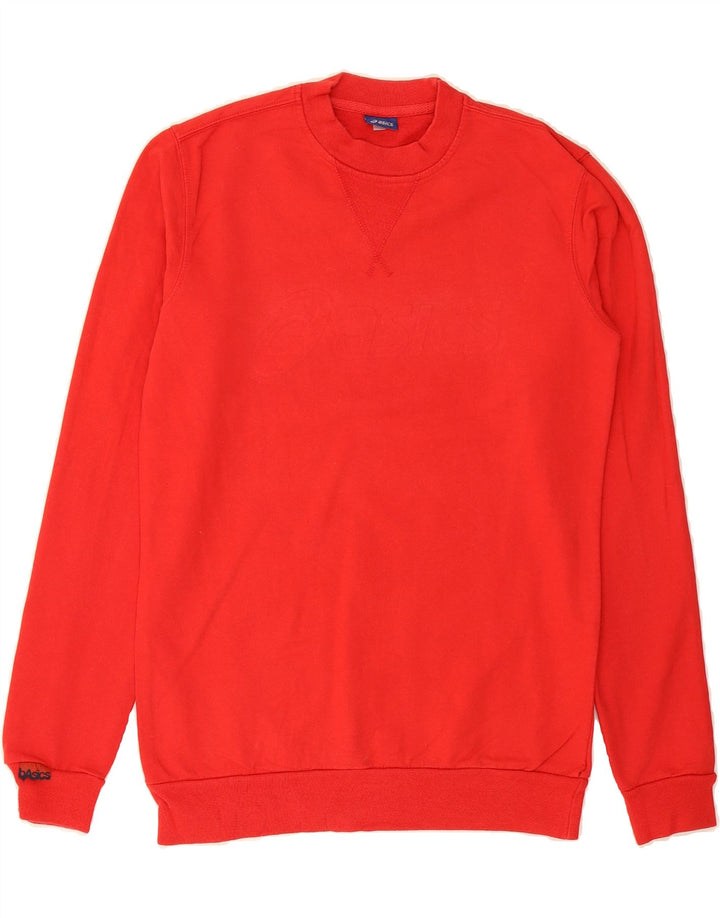 ASICS Mens Sweatshirt Jumper Medium Red Cotton Vintage Asics and Second-Hand Asics from Messina Hembry 