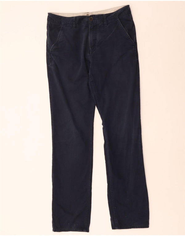 Timberland Mens Straight Chino Trousers W32 L32 Navy Blue