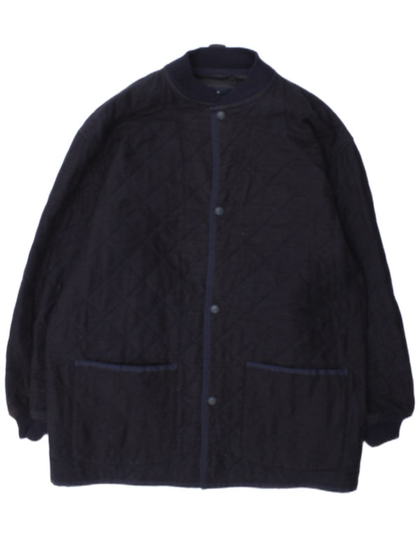 Мужская стеганая куртка Ermenegildo Zegna UK 42 XL темно-синяя