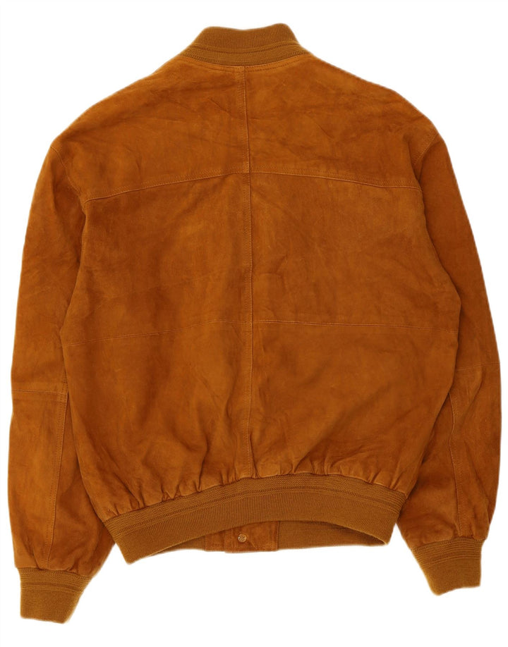 Винтажный мужской замшевый бомбер IT 48 Medium Beige Leather