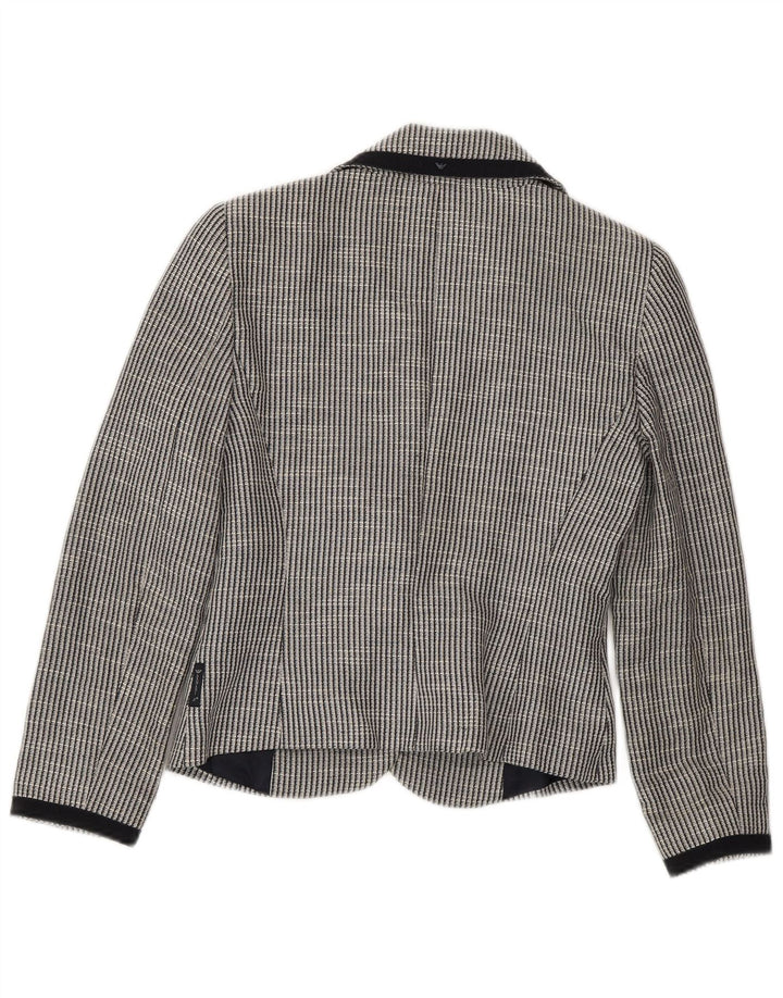 ARMANI JEANS Женский пиджак на 2 пуговицах EU 38 Средний Серый В Полоску