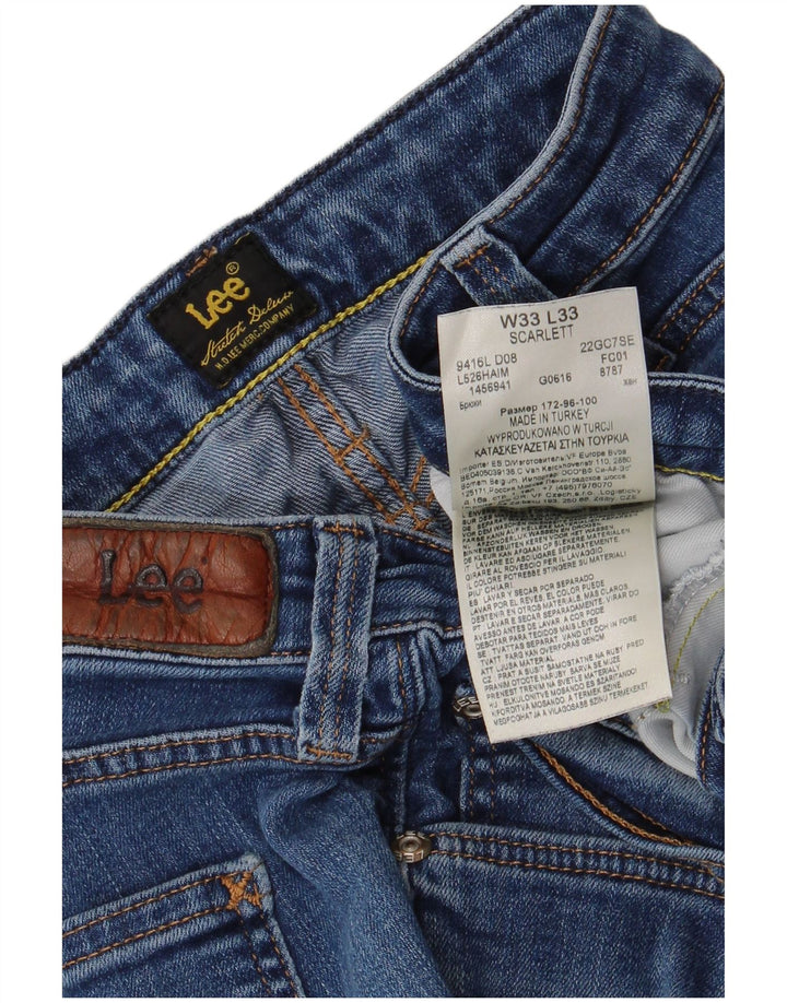 Женские джинсы скинни LEE Scarlett W33 L30, синий хлопок