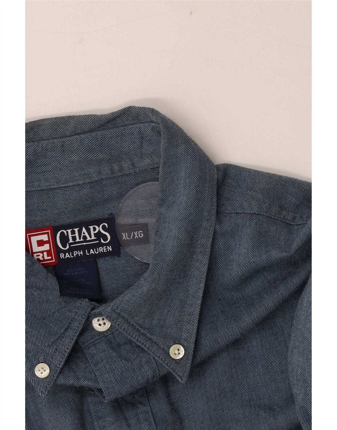 Мужская рубашка Chaps Ralph Lauren XL, синяя, хлопок