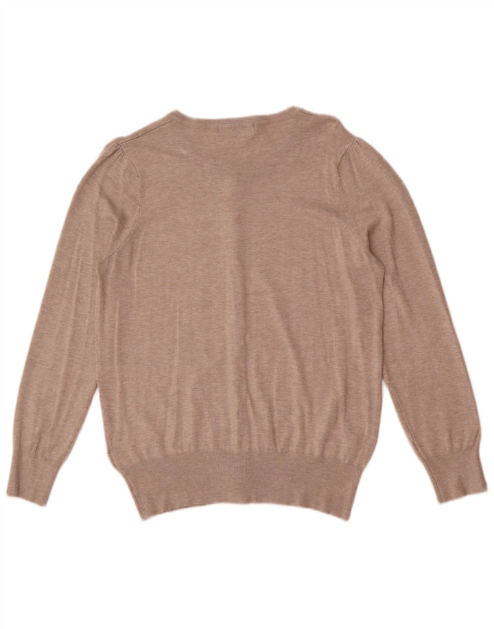 Женский кардиган Marks & Spencer UK 16, большой, бежевый, вискоза