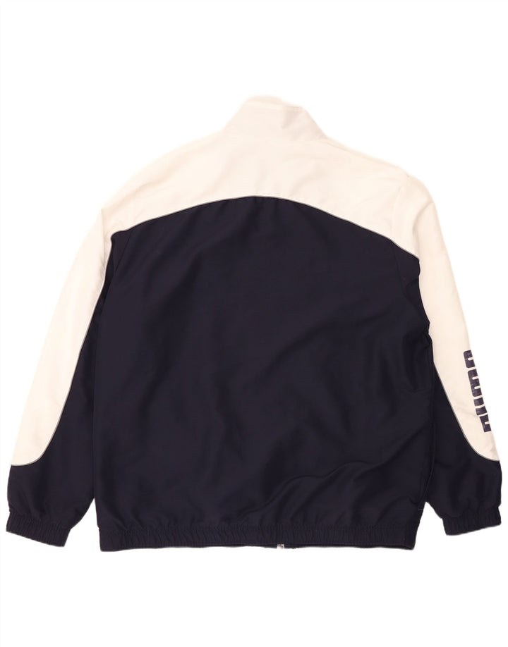 Мужской спортивный костюм PUMA с рисунком, верхняя куртка 2XL, темно-синий, полиэстер с цветными блоками