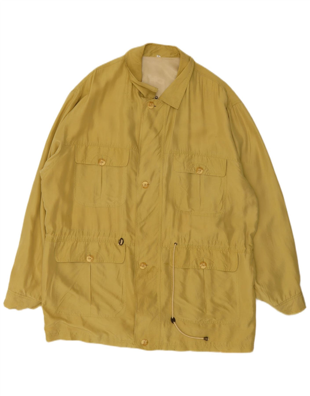Винтажная мужская куртка UK 44 2XL, желтый шелк