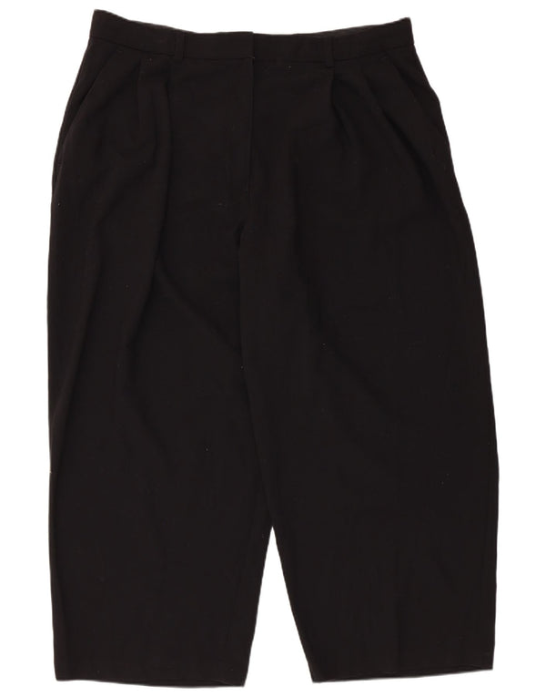 Женские укороченные брюки с высокой талией Marks & Spencer UK 20 2XL W38 L25 черные