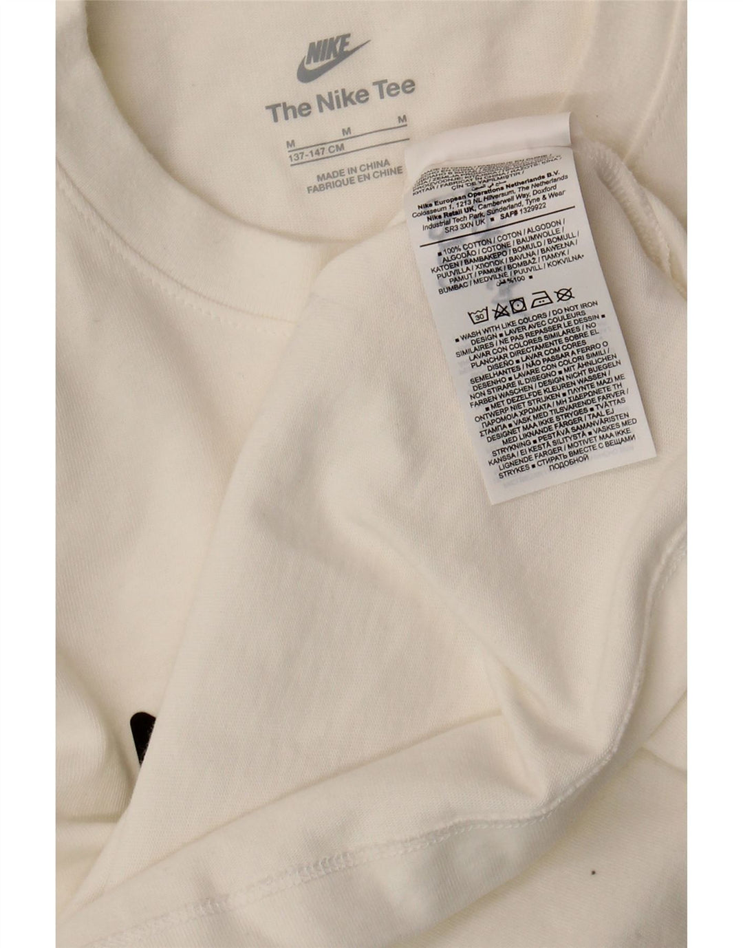NIKE Boys Graphic T-Shirt Top 10-11 Years Medium White Cotton Vintage Nike and Second-Hand Nike from Messina Hembry 