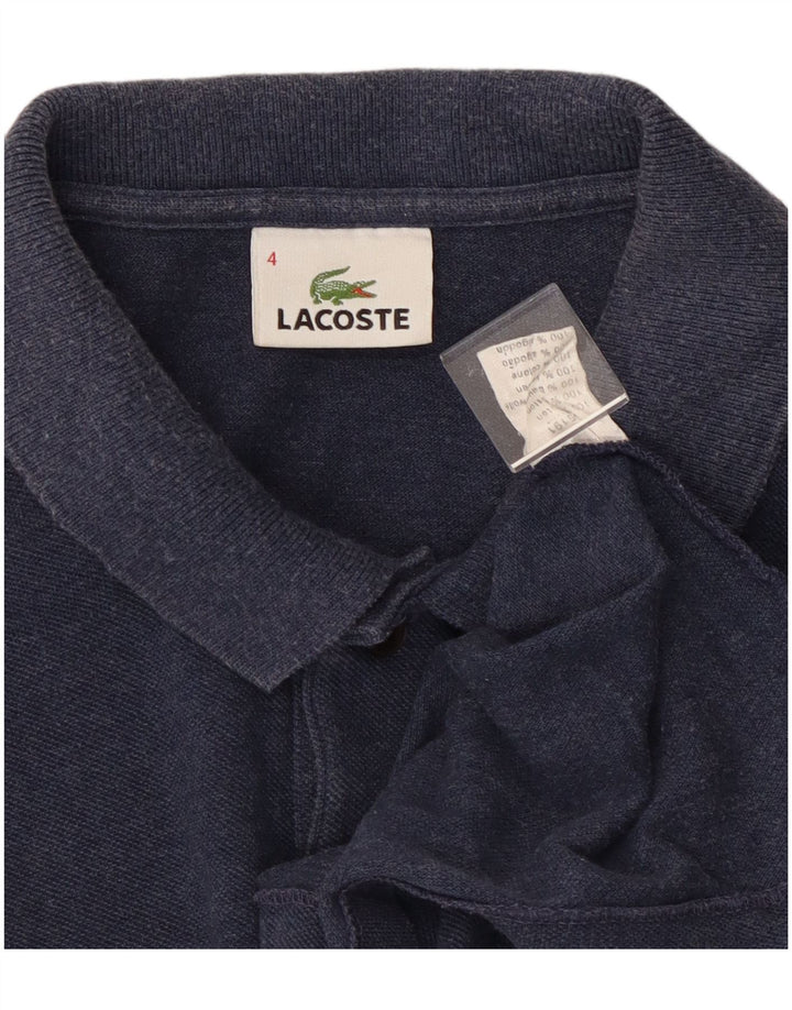 Мужская рубашка-поло Lacoste, размер 4, средний темно-синий, хлопок