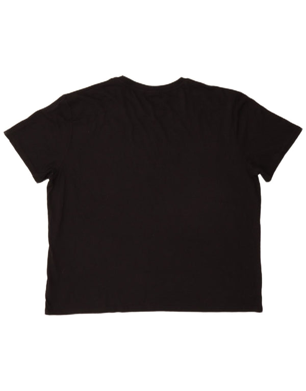 Мужская футболка с рисунком Fila Top 4XL, черный полиэстер