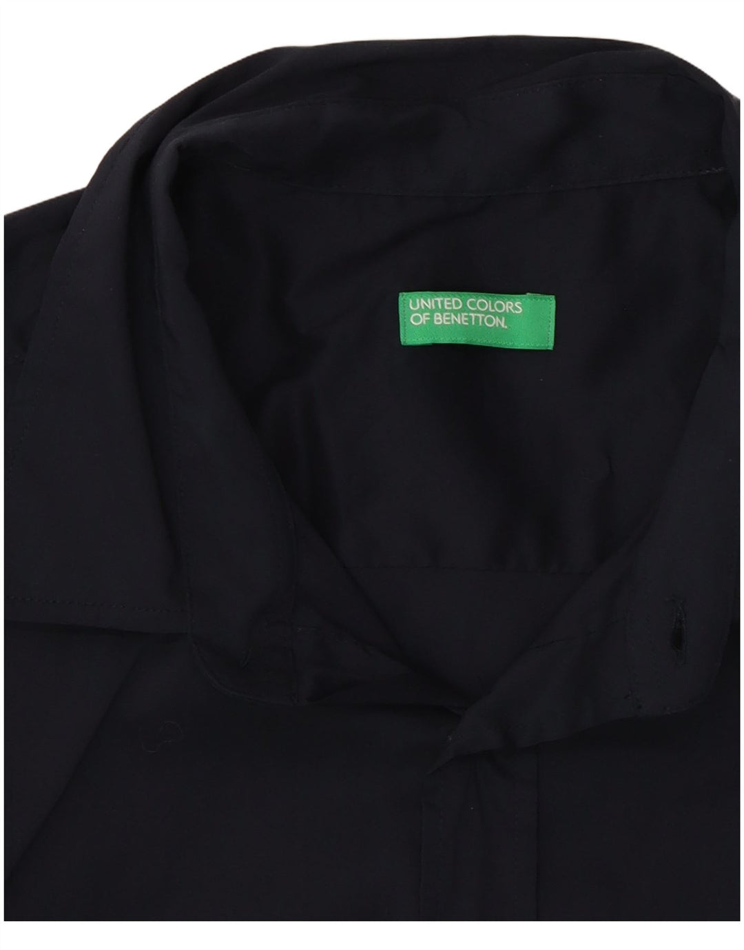 Мужская рубашка с коротким рукавом Benetton, темно-синяя, темно-синяя