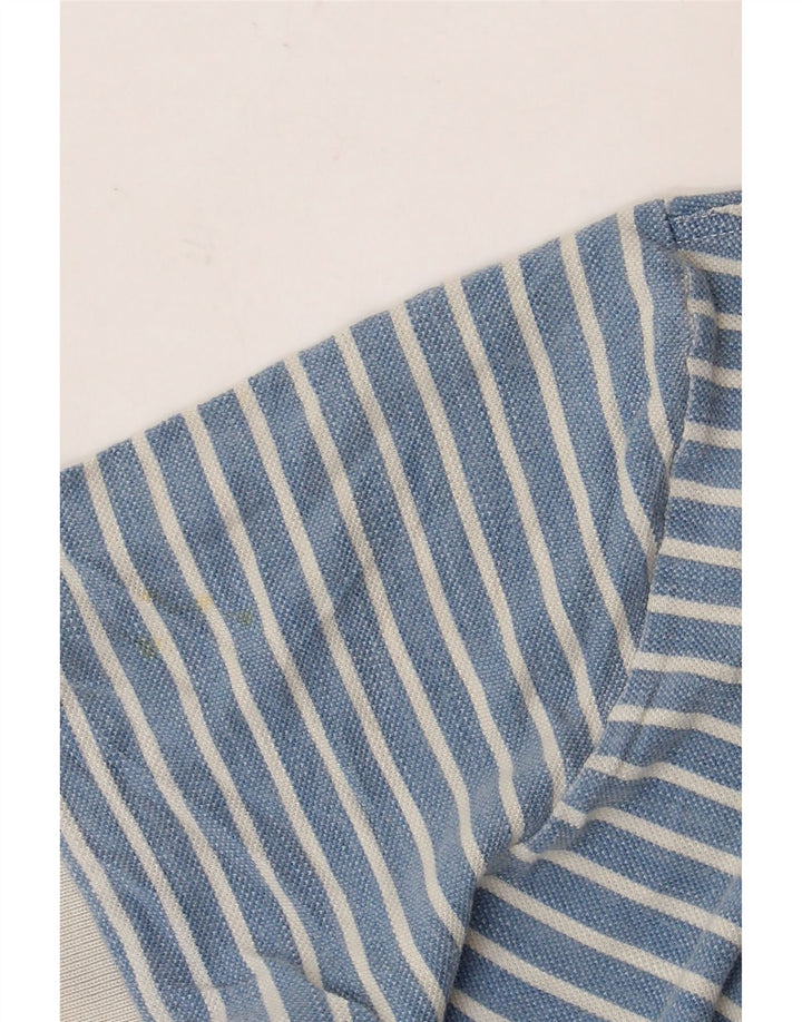 Мужская рубашка-поло Fred Perry, хлопковая синяя полоска среднего размера