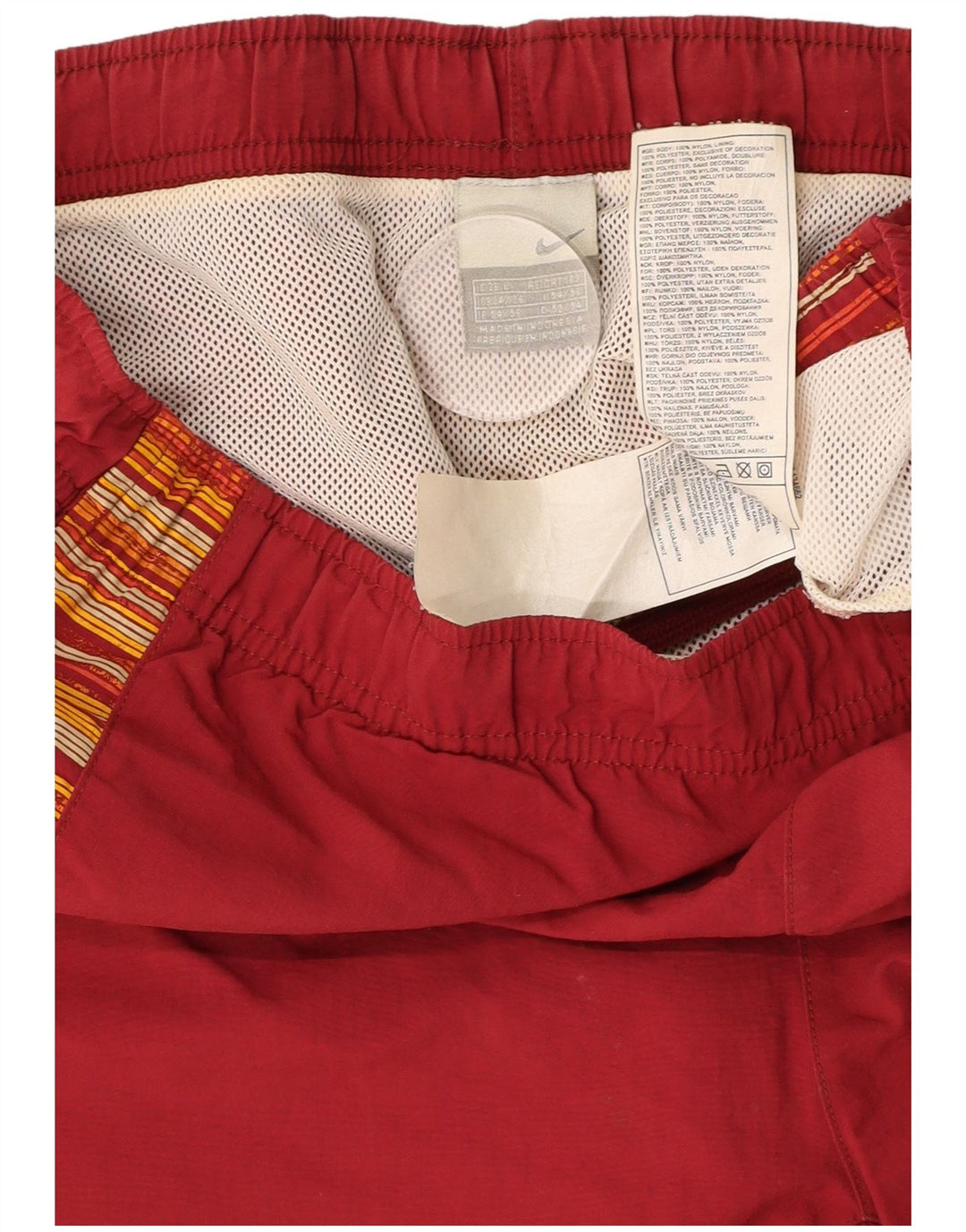 Мужские шорты для плавания NIKE, нейлон, большие красные в тонкую полоску