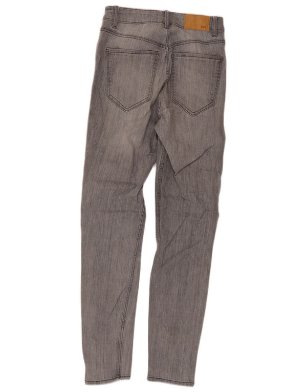 Женские джинсы скинни Zara EU 38, маленькие W28 L26, серый хлопок