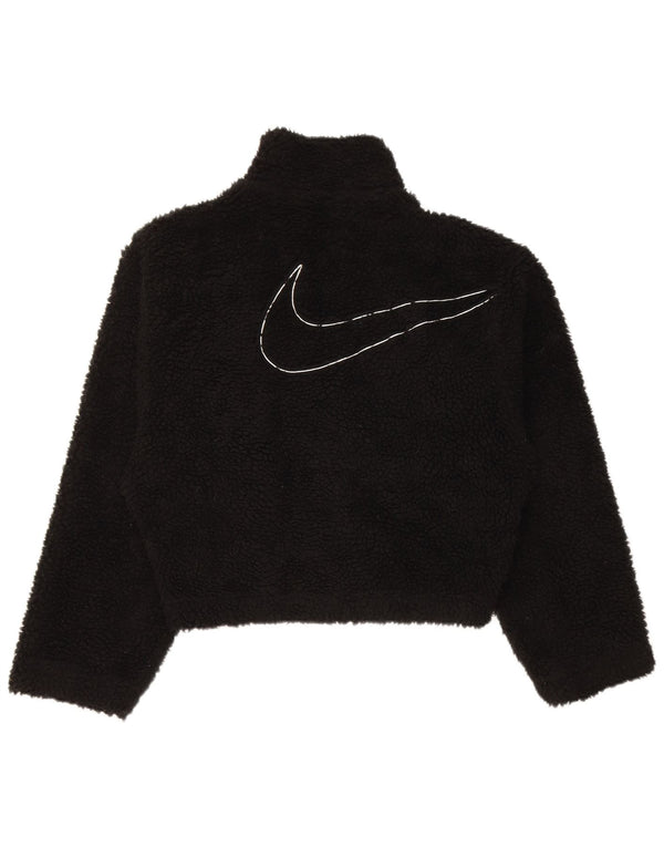 Женская куртка оверсайз из флиса с графическим рисунком Nike UK 6 XS, черный полиэстер