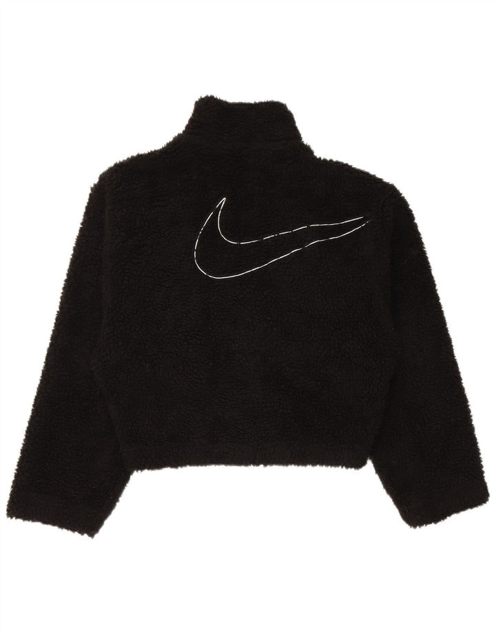 Женская куртка оверсайз из флиса с графическим рисунком Nike UK 6 XS, черный полиэстер