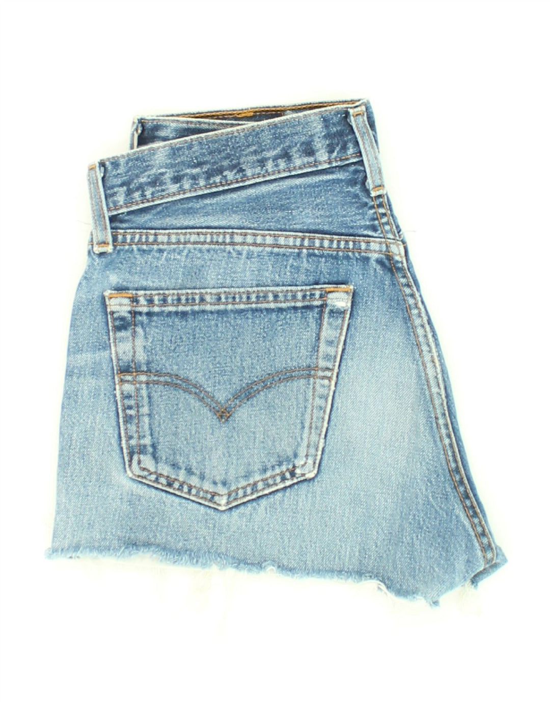 Женские винтажные джинсовые шорты LEVI'S W31, хлопковые, среднего синего цвета