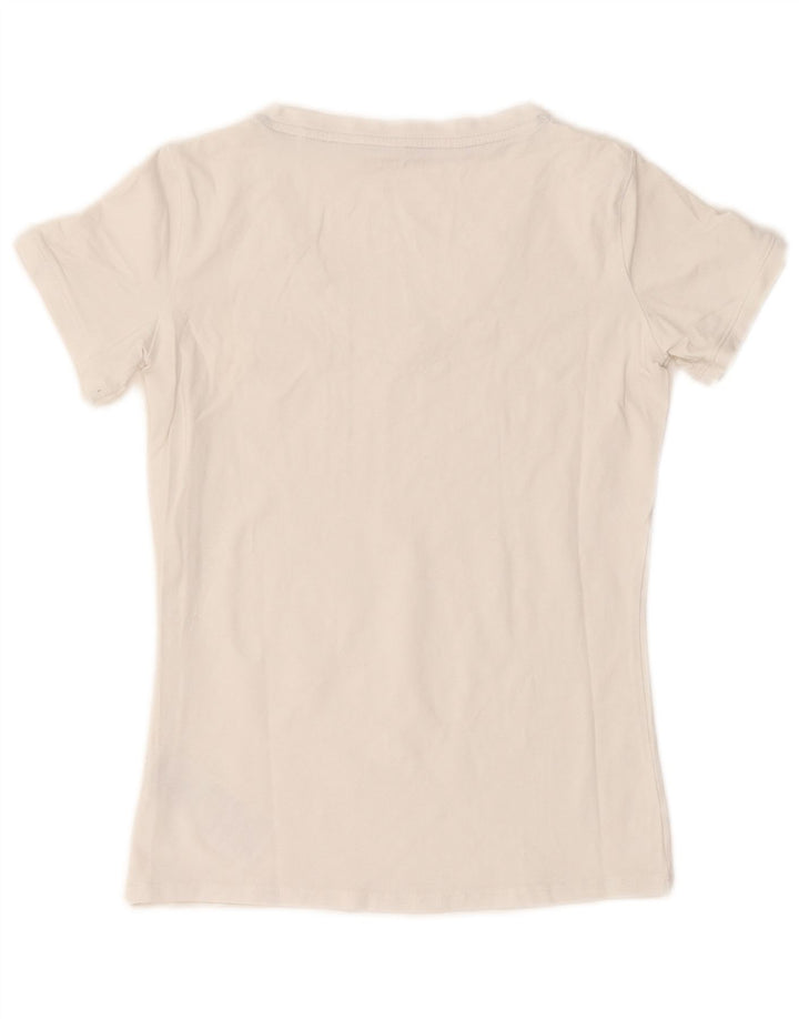 Женская футболка Guess Top UK 12, средний белый хлопок, белый цвет