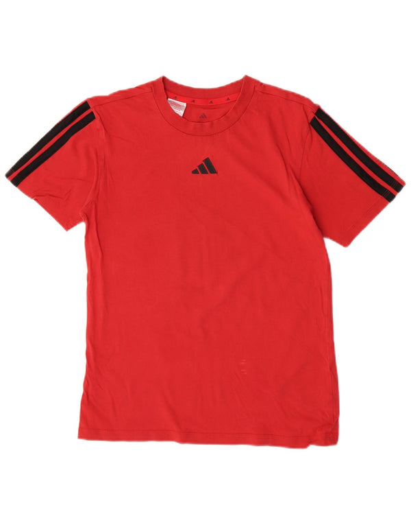 Футболка Adidas для мальчиков, топ 13-14 лет, красный хлопок