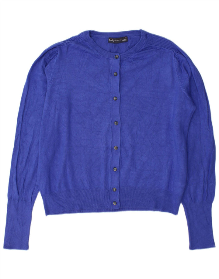 Женский кардиган Marks & Spencer UK 12, средний синий вискоза